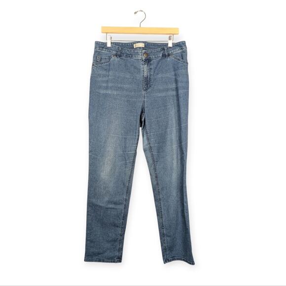 J. Jill Denim - J Jill Authentic Fit Jeans 14 Medium Wash Straight Leg Classic Denim